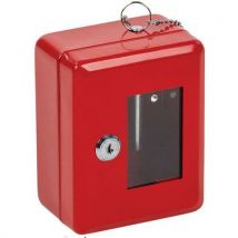 Rojo - 3 ganchos - Protección incendios - Caja de emergencia para llaves ecológica - Manutan Expert