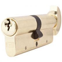 Ironmongery - Cilindro de botón europeo 40x40mm latón