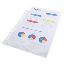 Exacompta - Fundas perforadas de polipropileno liso 6/100e - a4