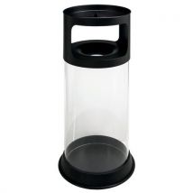 Medial - Cenicero-papelera ignífugo con cenicero transparente 80 l