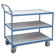 Fimm - Carro de taller de 3 bandejas y asa 1000 mm x 600 mm 250 kg