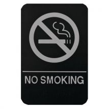Elami - Placa de señalización prohibido fumar - pvc rígido - negro