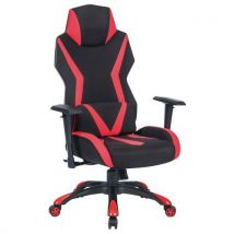 Silla ergonómica gaming rojo y negro - Manutan