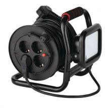 Manutan Expert - Enrollador ergonómico con foco gs - 4 tomas - 15 m - manutan -