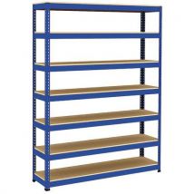 Manutan - Estantería de archivos rapid 1 2440x1830x455 7 baldas azul