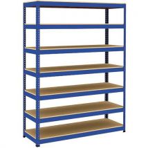 Manutan - Estantería de archivos rapid 1 2440x1830x610 7 baldas azul