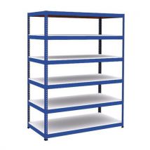 Manutan Expert - Estantería manutan rapid 1 2440x1830x915 6 baldas azul mel.