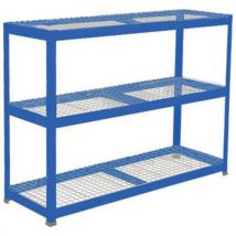 Manutan - Estantería rapid 1 1980x1525x610 3 baldas rejilla azul