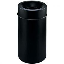 Medial - Papelera ignífuga de pared negra 50 l