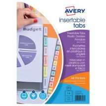 Avery - Fundas separadoras a4+ 6 tonos 180 micras