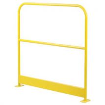 Manutan Expert - Barrera de seguridad amarilla de acero con zócalo - 1000 mm