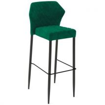 Taburete apilable louis de terciopelo verde - Manutan