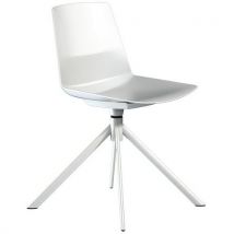Quadrifoglio - Silla clue pie giratorio metálico blanco sin cojín