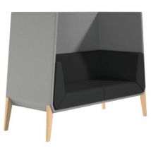 Quadrifoglio - Sillón alto accord 2 plazas - negro gris - quadrifoglio