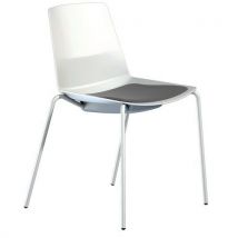 Quadrifoglio - Silla clue estructura blanca carcasa blanca cojín gris