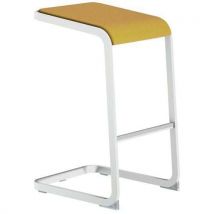 Quadrifoglio - Taburete alto c-stool - blanco y amarillo - quadrifoglio