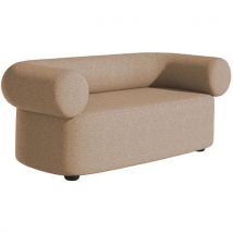 Quadrifoglio - Sofá abbey 2 plazas tejido beige patas antracita