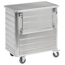 Gmohling - Carro contenedor aluminio - panel 1/2 abatible - capacidad 355 l