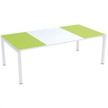 Paperflow - Mesa de reunión easydesk 220x114 cm tablero blanco/verde