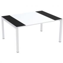 Paperflow - Mesa de reunión easydesk 150x114 cm tablero blanco/negro