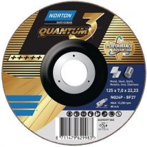 Norton - Disco de desbarbado quantum 3 metal - norton 125x7x2223