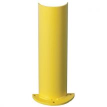 Protector Pie Estantería Redondeado - Acero Amarillo 360mm Ø98mm - Protección Frontal Duradera - Mottez