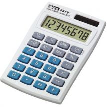 Ibico - Calculadora de bolsillo ibico 081x blanca con teclas azules