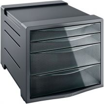 Esselte - Bloque clasificador esselte europost 4 cajones negro transp.