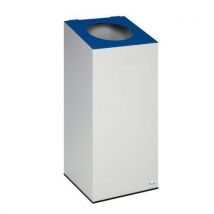 Var - Cubo de basura selectiva wsg 38 gris claro - tapa azul