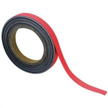 Manutan - Banda magnética borrable 15 mm x 10 m roja - manutan