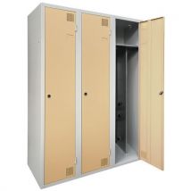 Akaze - Armario secador industria sucia 3 columnas - con llave