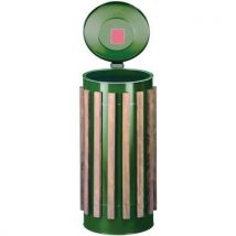 Var - Cubo de basura batiente doble lujo verde 120 l
