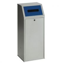 Var - Cubo de basura de recogida selectiva de acero - azul 70 l