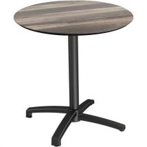 Veba - Mesa de bar plegable x cross tropical wood de 70 cm de ø