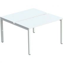 Meet By Paperflow - Mesa escrit recta bench 126x160 cm pats y tabl blanc 2 pers.