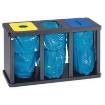 Var - Est. Recogida selectiva triple con anillo de apriete 110 l