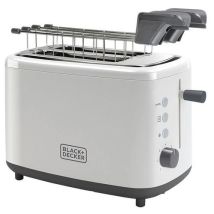 Tostadora 820W 2 Ranuras - Blanca - Ideal Cocina - Black And Decker