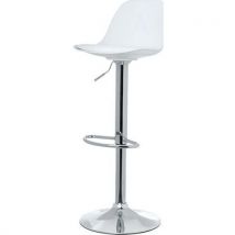 Meet By Paperflow - Taburetes bobba con patas de aluminio y asiento blanco