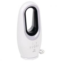 Ventilador de Pie con Iluminación LED Blanco - 3 Velocidades - Oscilación - 45W - Manutan Expert