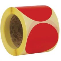 Manutan Expert - Discos adhesivos rojos extraíbles en rollo ø90 mm - manutan