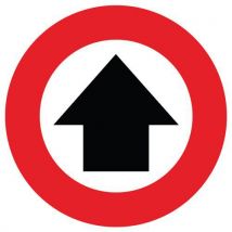 Beaverswood - Marcas de distanciamiento social - rojo - flecha de dirección