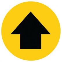 Beaverswood - Marcas de distanciamiento social - amarillo - flecha de dirección