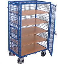 Variofit - Carro de rejilla con puerta batiente y bandejas sw-700.411