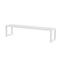 Urbantime - Banco plano h24 de acero galvanizado - blanco