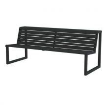 Urbantime - Banco de doble asiento h24 en acero inoxidable - negro