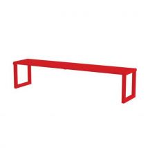 Urbantime - Banco plano h24 de acero inoxidable - rojo
