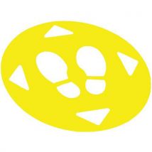 Gergosign - Adhesivo marcado en suelo para colas espera - pies amarillos