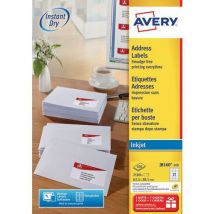 Avery - Etiquetas direcciones iny. Tinta blanco 635 x 381 mm