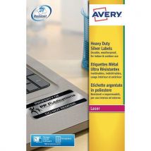 Avery - Caja de 3780 etiquetas laser metálicas 254x 25.4x10