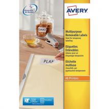 Avery - Lote de 675 etiquetas láser removibles 635 x 296